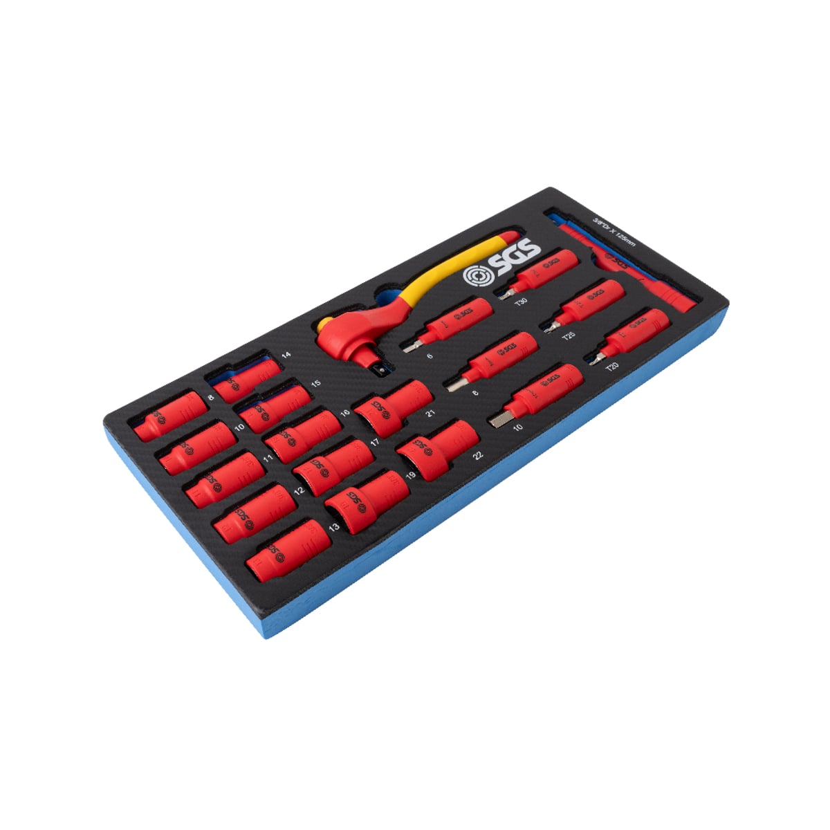 SGS 20pc 3/8in Drive VDE Insulated Socket Set | Foam Insert
